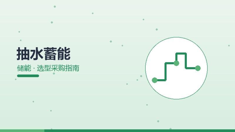 抽水蓄能的选型采购指南